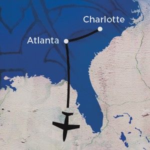 US map - Charlotte to Atlanta and beyond